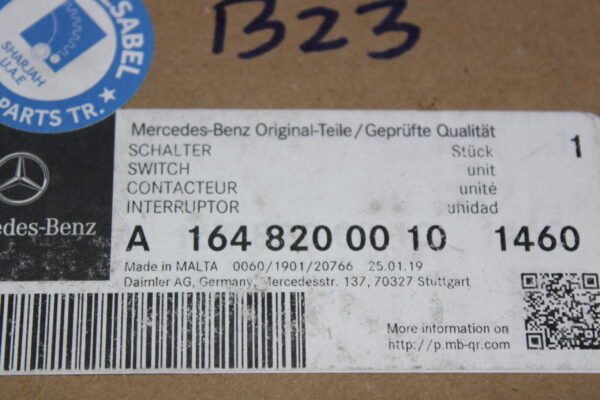 Mercedes Benz Steering Wheel Switch Button 1648200010