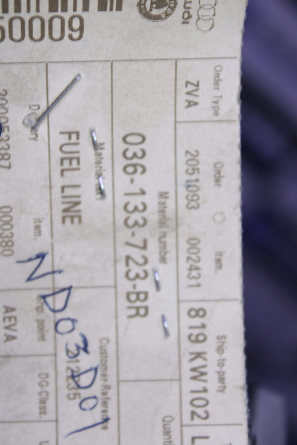 Volkswagen Fuel Line 036133723Br