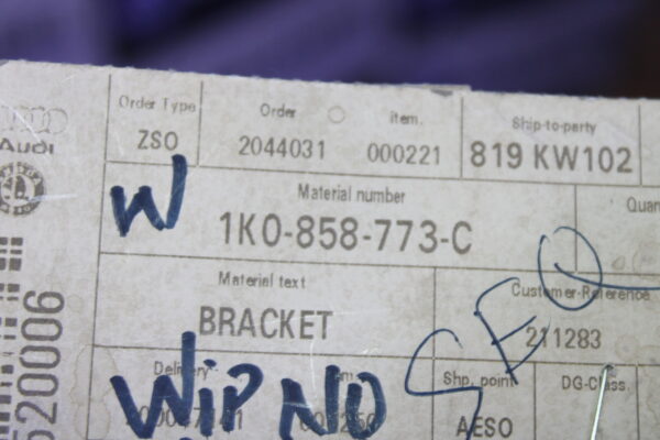 Volkswagen Retainer For Sun Visor Left 1K0858773C