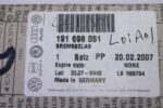 VOLKSWAGEN 1 SET BRAKE LININGS FOR DRUM BRAKES 191698051