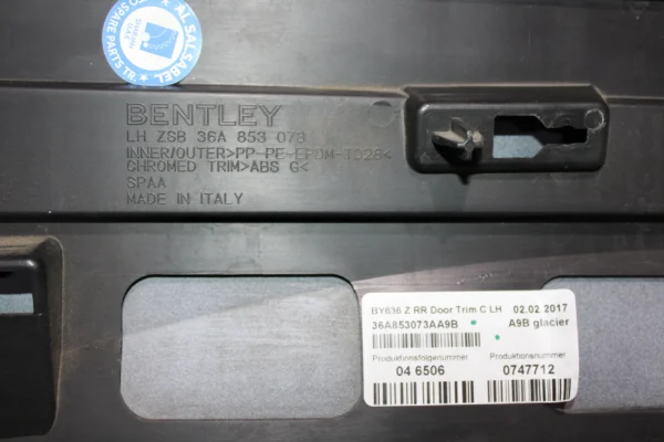 Bentley Bentayga Left Hand Lh Door Panel Side Skirt 36A853253A 36A853073