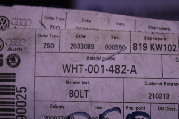 Audi A5 Screw Wht001482A