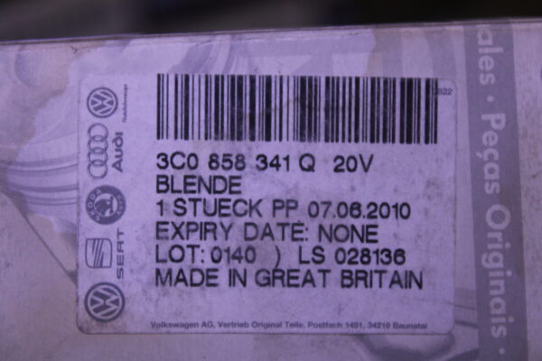 Volkswagen Trim Left 3C0858341Q 20V