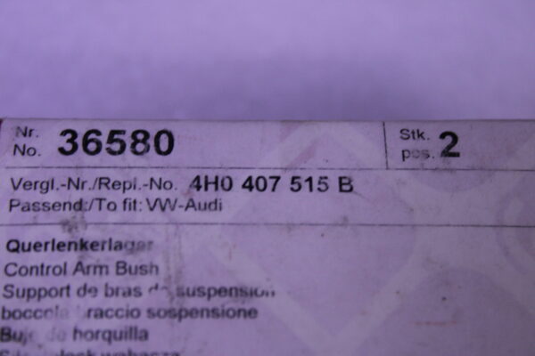 Audi Bonded Rubber Bush 4H0407515B