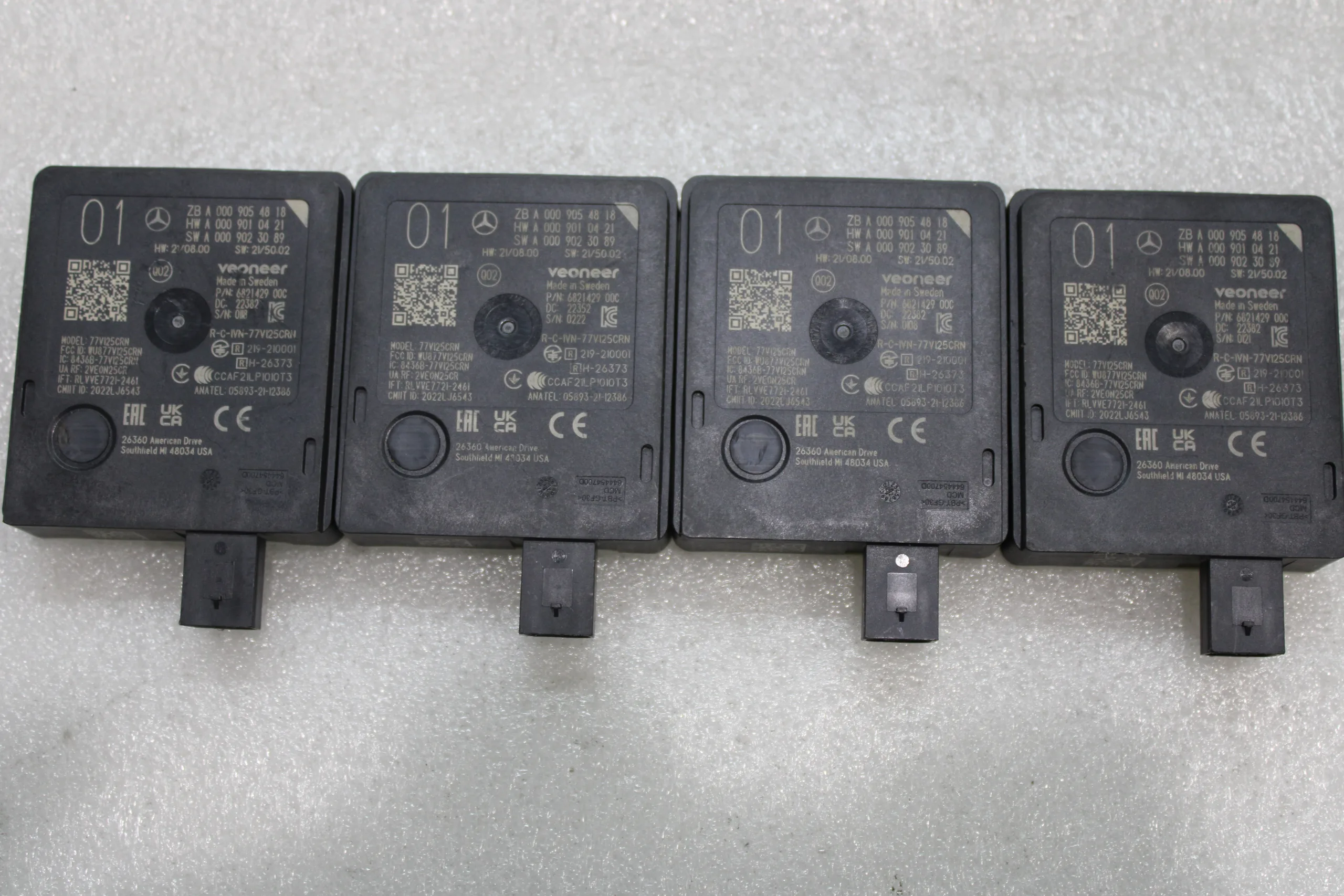 Mercedes C W206 S W223 Glc Sl Eqe Eqs X254 Blind Spot Radar Sensor 0009054818 Mercedes C W206 S W223 Glc Sl Eqe Eqs X254 Blind Spot Radar Sensor 0009054818