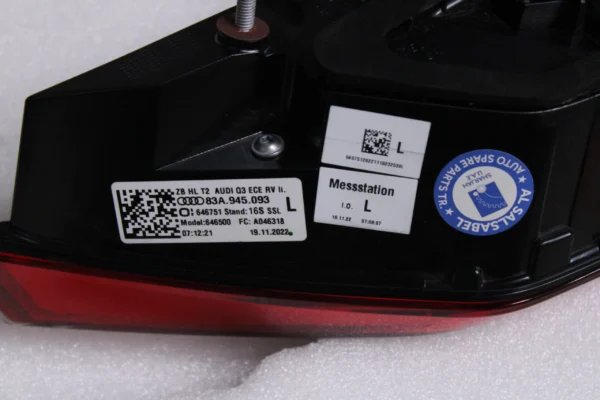 Audi Q3 2019 Up Trunk Lamp Led With Dynamic Indicator Left 83A945093