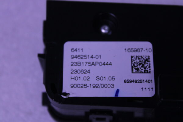Bmw A/C Control Panel Rear Cabin 61319462514