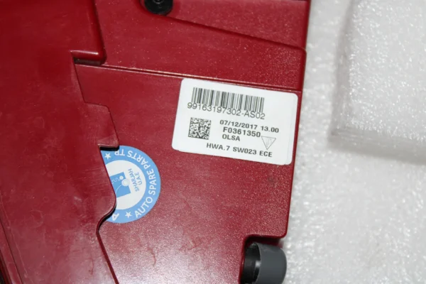 Porsche 911 Dark Turbo Gt3 Led Taillight Left Side 99163197302