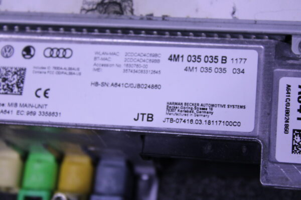 Audi Q7 Central Computer 4M1035035B