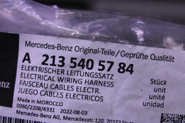 Mercedes Benz E Class Wiring Harness 2135405784