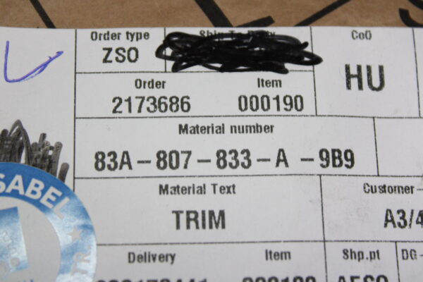 Audi Q3 2019 Trim 83A807833A