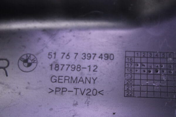 Bmw X3 Series G01 Upper Right Engine Compartment Cover 51767397490