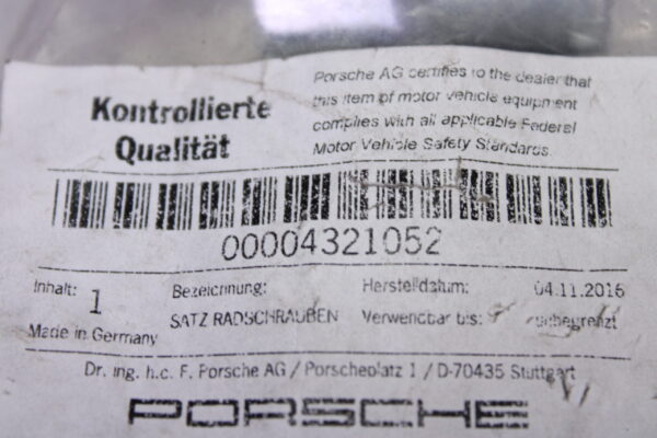 Porsche Installation Kit 00004321052