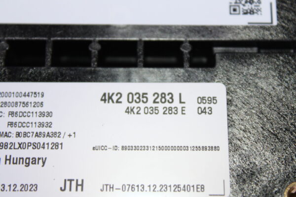 Audi Control Unit For Emerg 4K2035283L