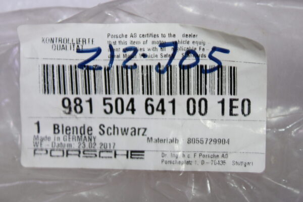 Porsche Trim For A Pillar 98150464100 1E0