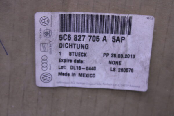Volkswagen Jetta Gasket For Flap 5C6827705A 5Ap