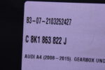AUDI A4 NOISE INSULATION 8K1863822J