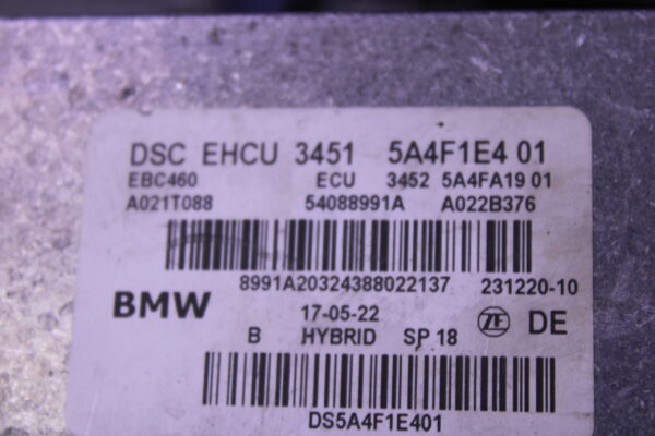 Bmw X3 Series G01 Abs Anti Lock Control Module 34515A4F1E4