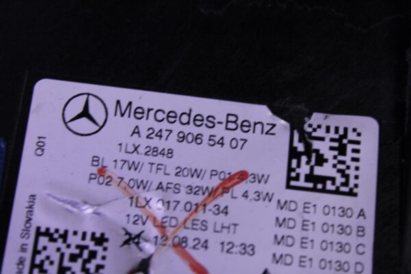 Mercedes Benz 247 Headlight Right 2479065407