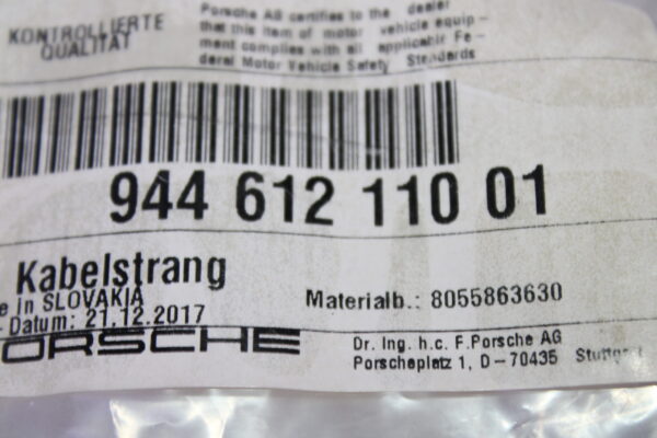 Porsche Wire Set 94461211001