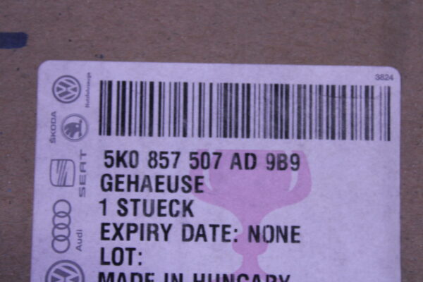 Volkswagen Exterior Mirror Housing 5K0857507Ad 9B9