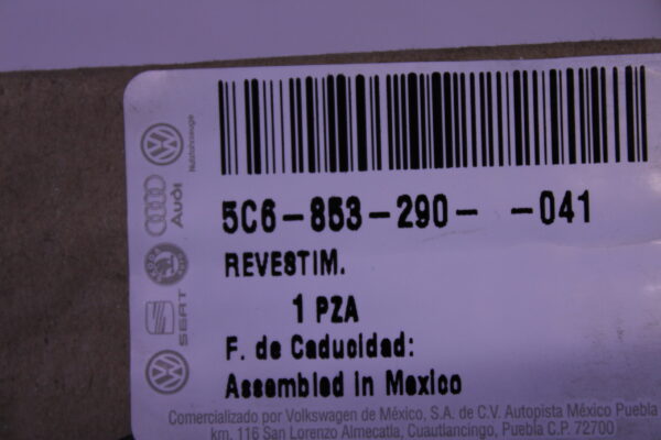 Volkswagen Bpillar Trim 5C6853290041