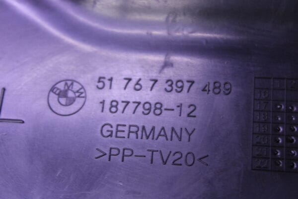 Bmw X3 Series G01 Left Upper Engine Compartment Cover 51767397489