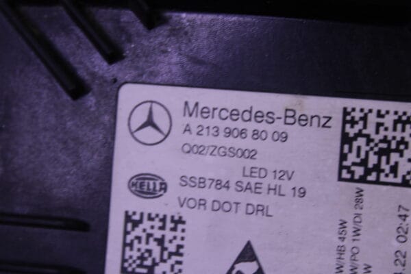 Mercedes Benz E Class Headlight Led Usa Right 2139068009