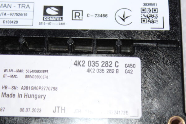Audi Control Unit For Emerg 4K2035282C