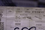 VOLKSWAGEN AMAROK PRESSURE HOSE 2H0145708