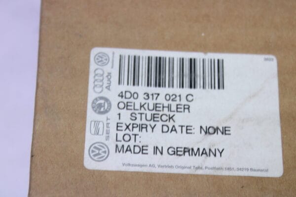 Volkswagen Passat Gear Oil Cooler 4D0317021C