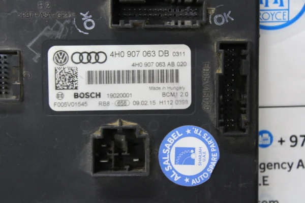 Audi A6 Onboard Supply Control Module 4H0907063Db