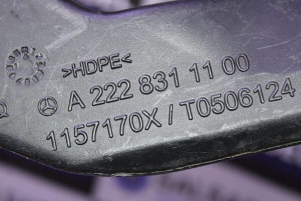 Mercedes Benz S Class Air Duct Legroom Ventilation Left 2228311100