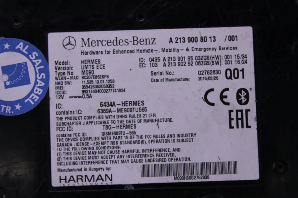 Mercedes Benz Controller Telematic Bluetooth 2139008013