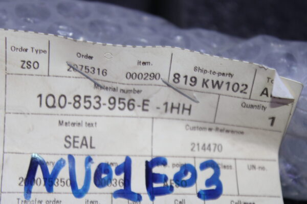 Volkswagen Window Aperture Seal 1Q0853956E 1Hh