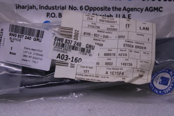 Audi A4 Door Handle Exterior 8W0837240Gru