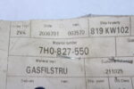 VOLKSWAGEN GAS FILLED STRUT 7H0827550