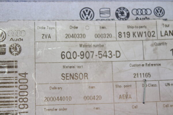 Volkswagen Temperature Sensor Evaporator 6Q0907543D