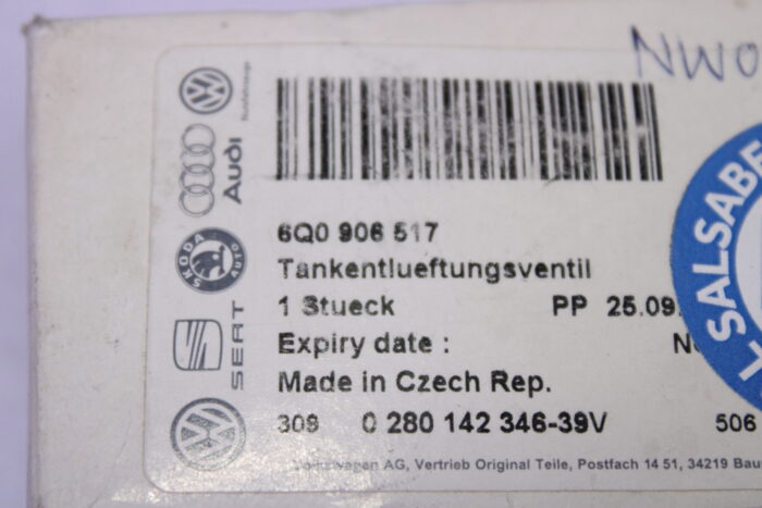 Volkswagen Valve 6Q0906517