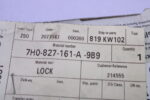 VOLKSWAGEN ROTARY LATCH LOCK 7H0827161A 9B9