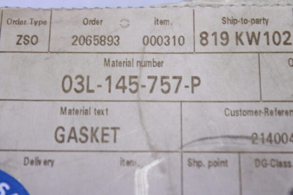 Volkswagen Seal 03L145757P