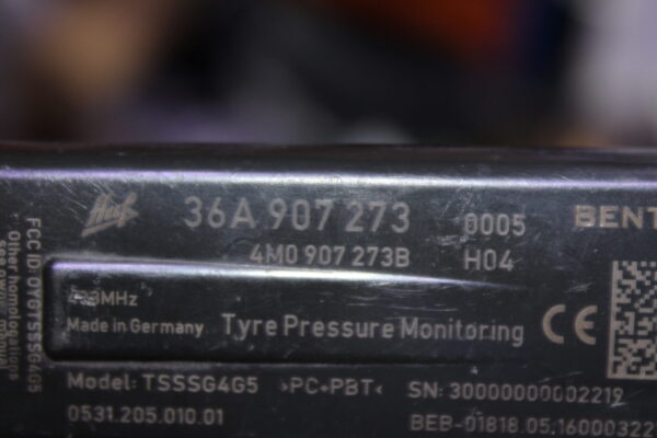 Bentley Tire Pressure Control System 36A907273
