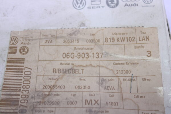 Volkswagen Poly Vbelt 06G903137