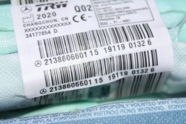 Mercedes Benz E Class Roof Airbag Right 2138606601