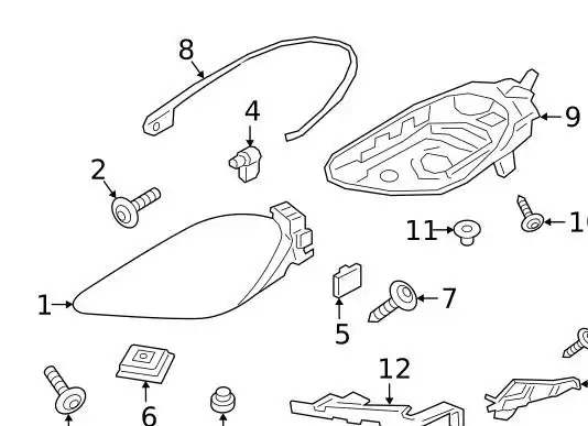 PORSCHE CAYENNE SEAL RIGHT 9Y0941120A