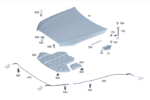 MERCEDES S-CLASS W223 HOOD ALUMINUM 2238801100