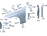 MERCEDES S-CLASS W223 FENDER ALUMINUM RIGHT 2238800200