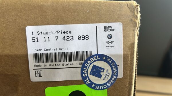 Bmw Grill Center Lower 51117423098
