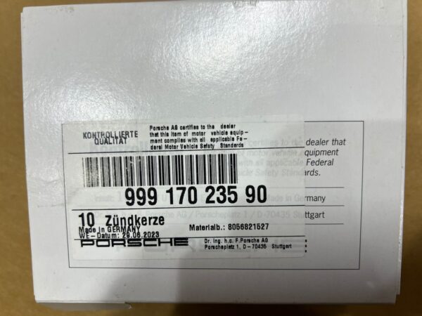 Porsche Macan 95B Spark Plug 99917023590