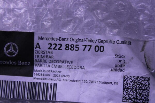 Mercedes Benz S Class Front Bumper Lower Moulding Left 2228857700